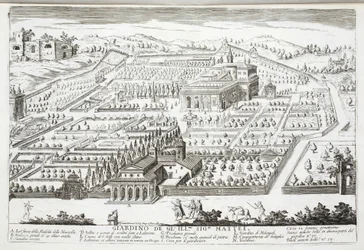 Ansicht der Gärten der Villa Mattei